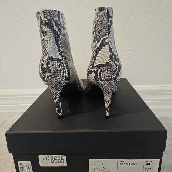 NIB Rag & Bone Beha Boot: Black & White Snake print Size: 10 - Picture 6 of 12